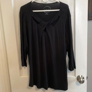 INC black top with cutout/knot